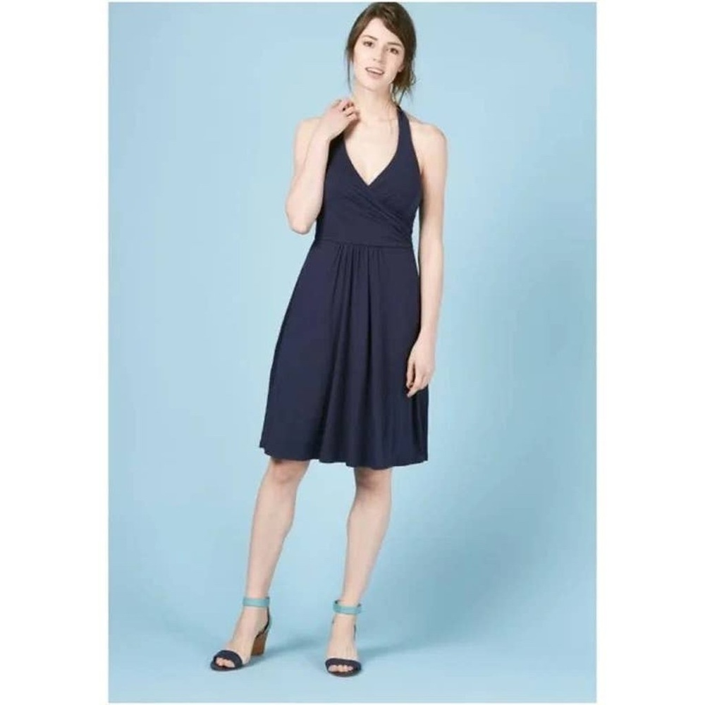 Boden St Lucia Navy Halter Dress Size 8R